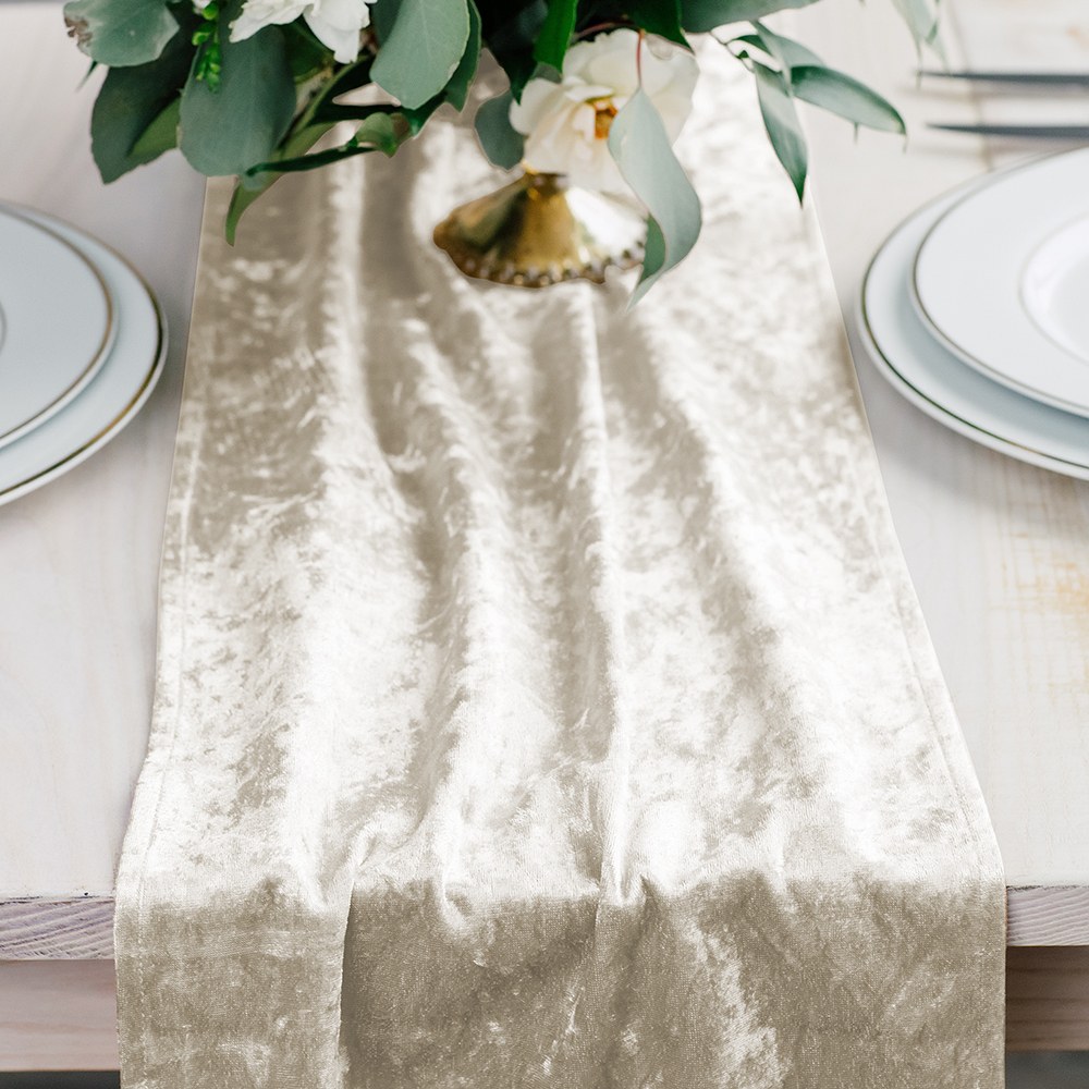 Velvet shop table runner