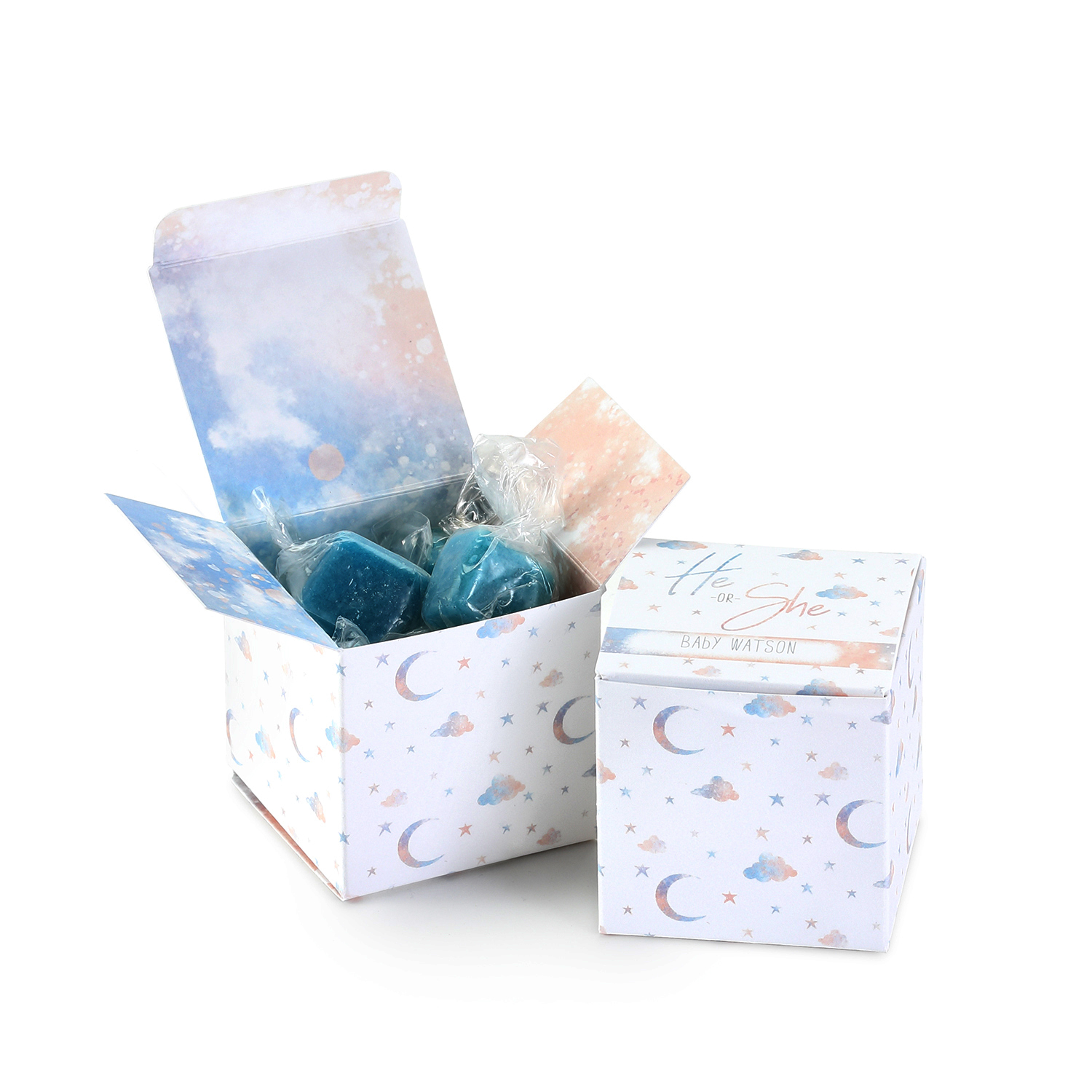 Moon and Stars Baby Shower Favor Boxes 13191