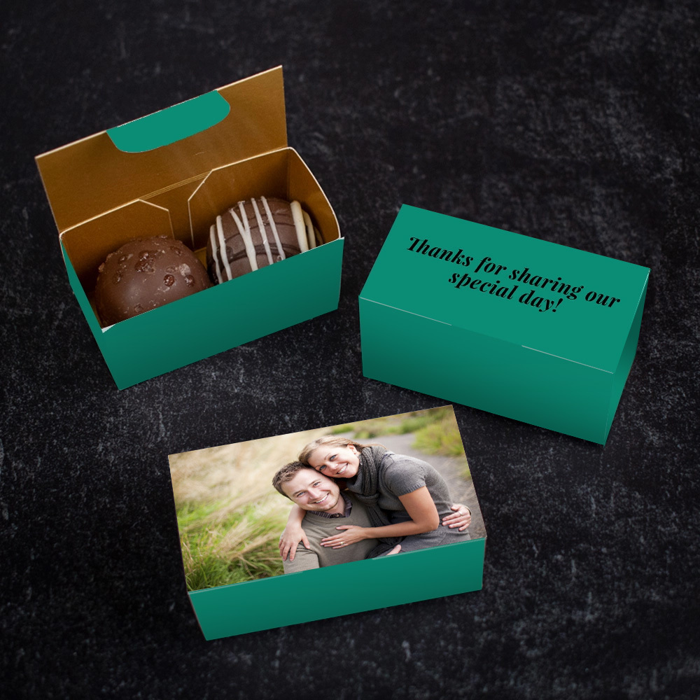 Custom Photo Truffle Box Favor- 2 Piece 13377