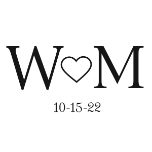Initials with heart