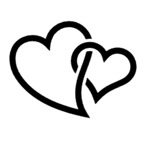 Linked Double Hearts