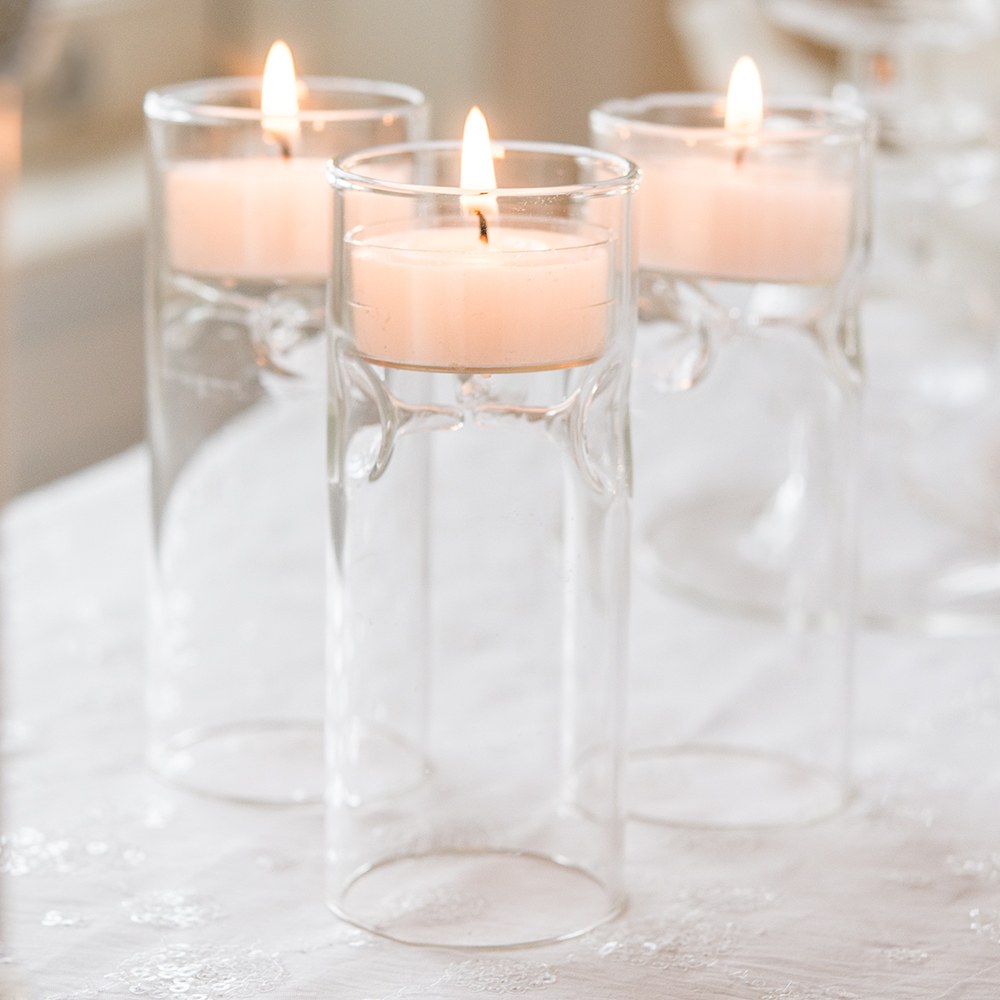 60 party wedding function bombonier frosted glass tealight votive candle holder 