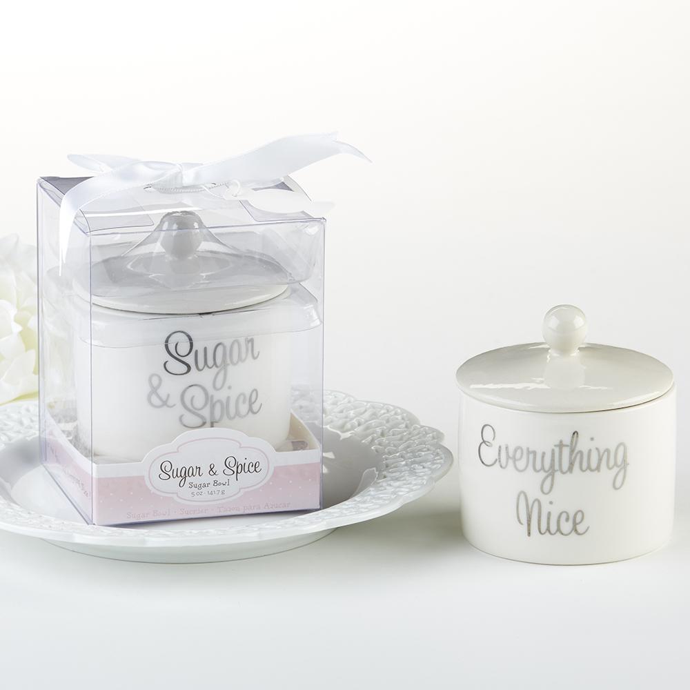 24 Sugar Spice & Everything Nice Ceramic Sugar Bowl Baby Shower Favors