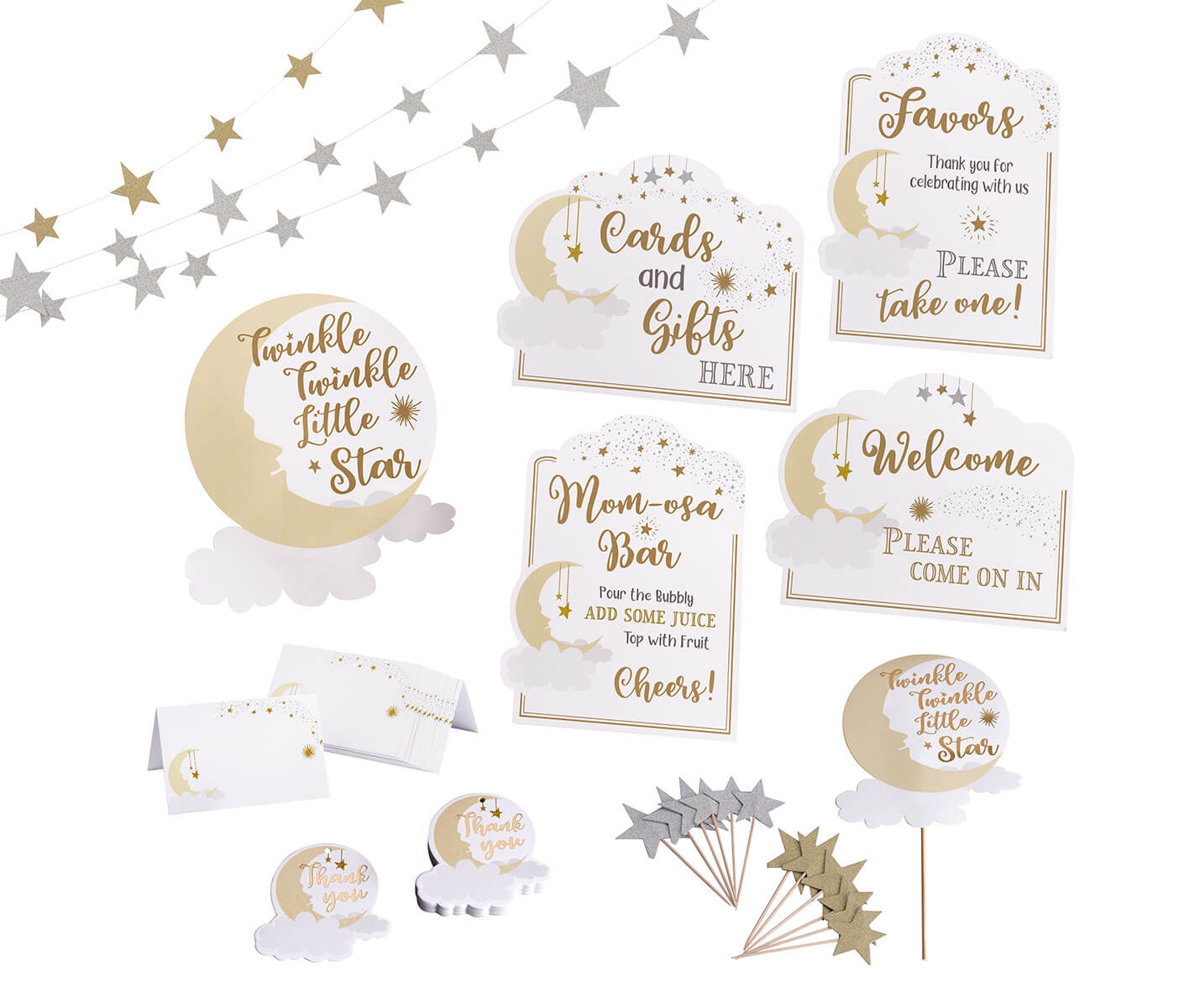 24 Twinkle Twinkle Little Star Baby Boy Shower Favor Tag Personalized 