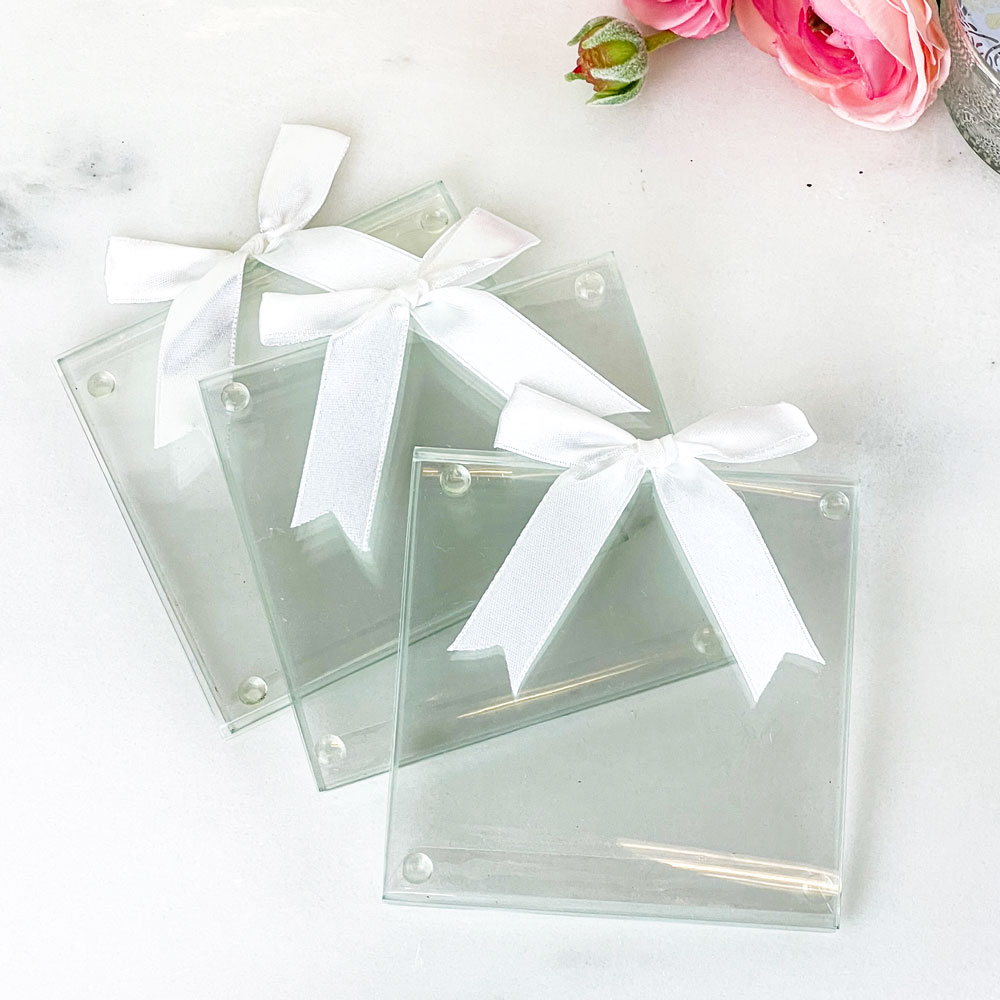 Personalised Acrylic Coasters-custom Wedding Favors-clear Coasters-wedding  Coasters-coasters-clear Acrylic Wedding Coasters-wedding Favors 