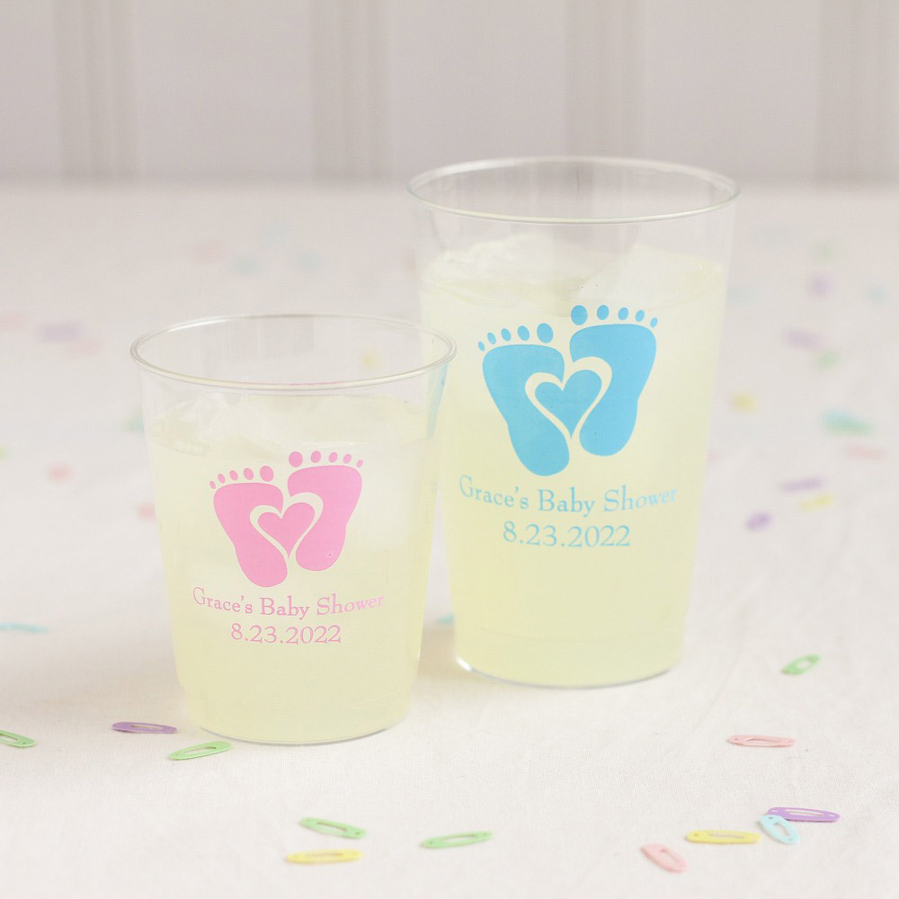 Personalized Baby Feet Plastic Cups