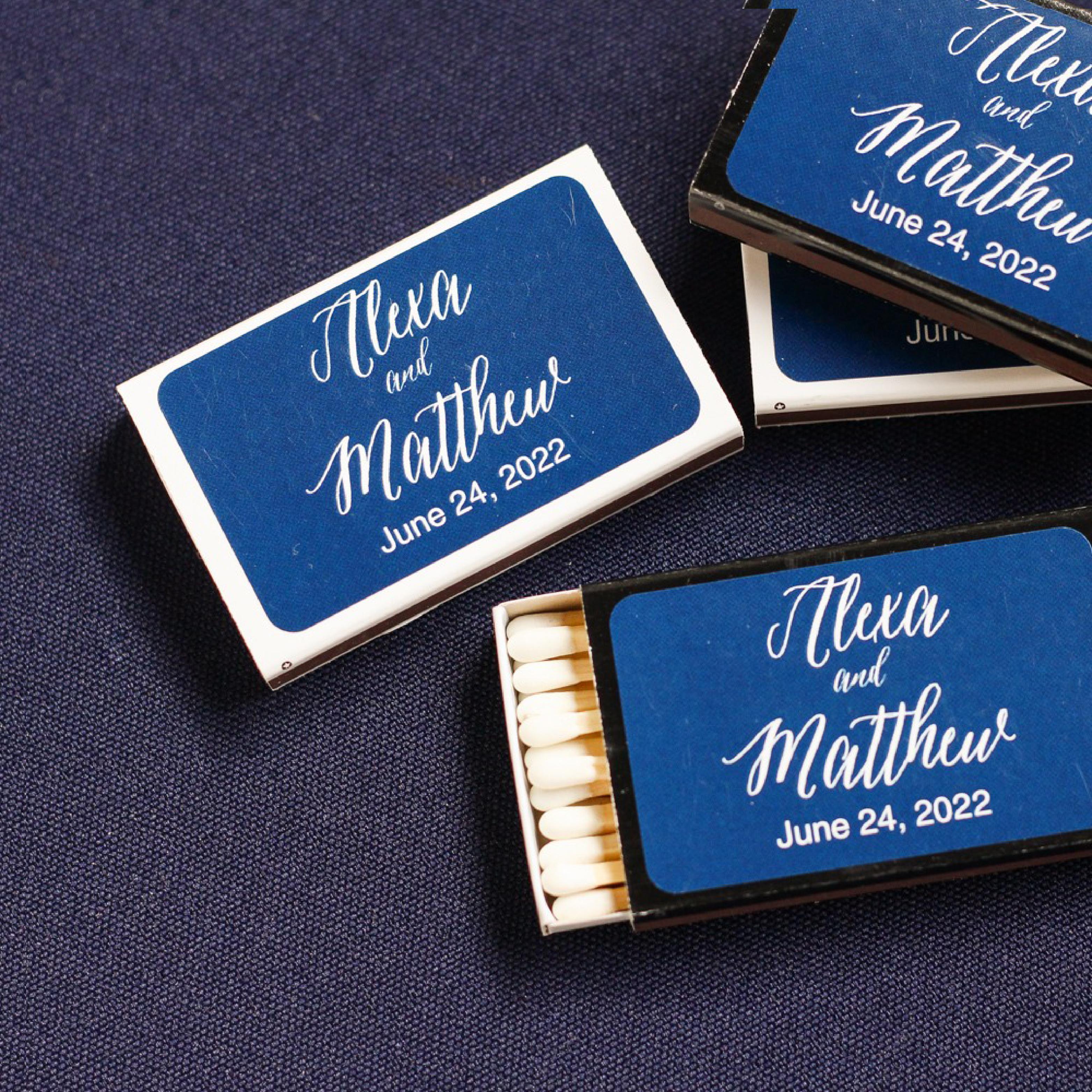 Personalized Themed Match Boxes Anniversary Party Wedding Bridal Shower Favor 
