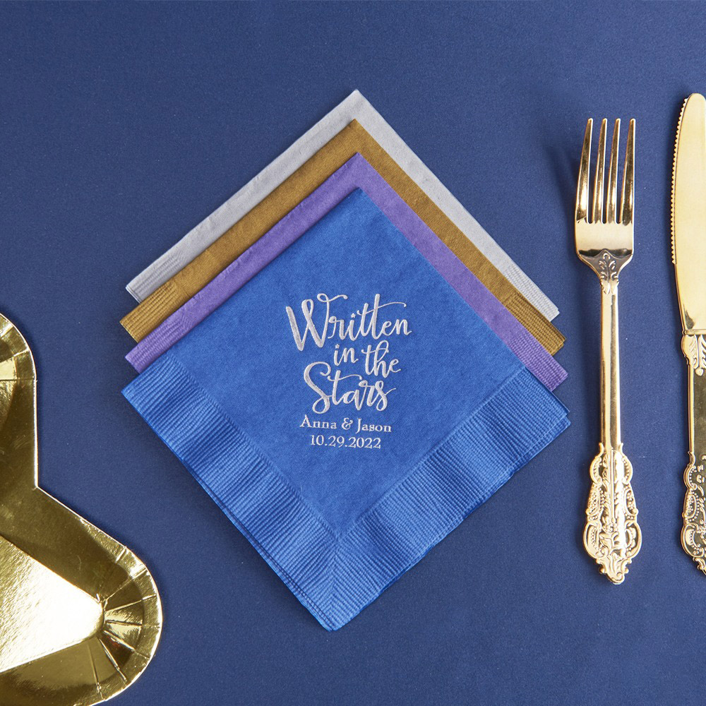 Personalized Wedding Napkins Beaucoup