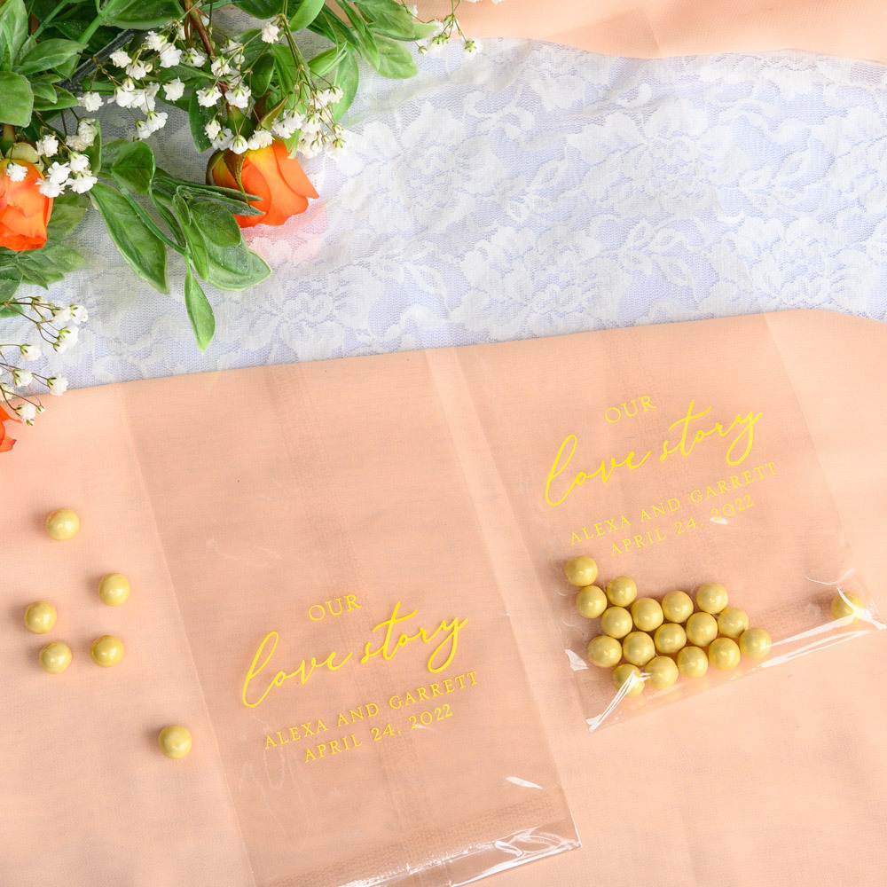 Lovely Leaf Welcome Custom Wedding Favor Bags