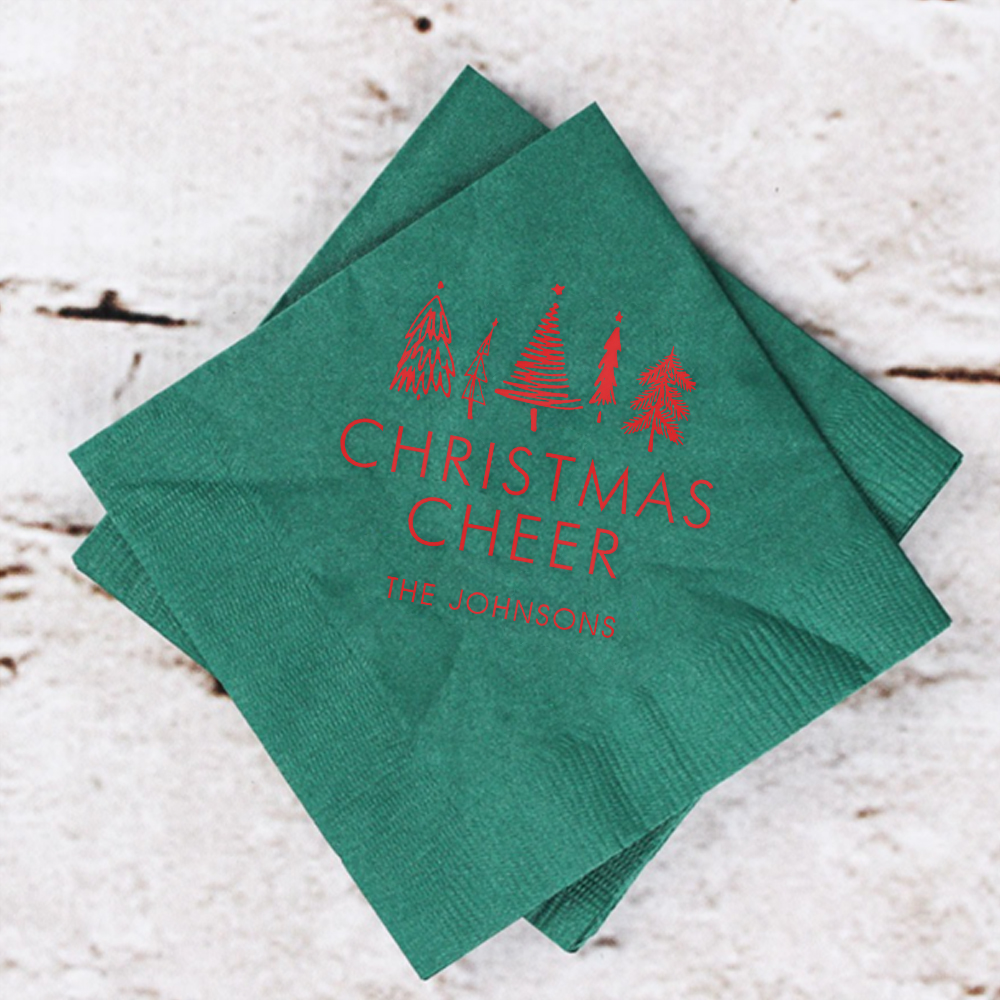 Personalized Paper Napkins, Paper Holiday Napkins, Paper Napkins