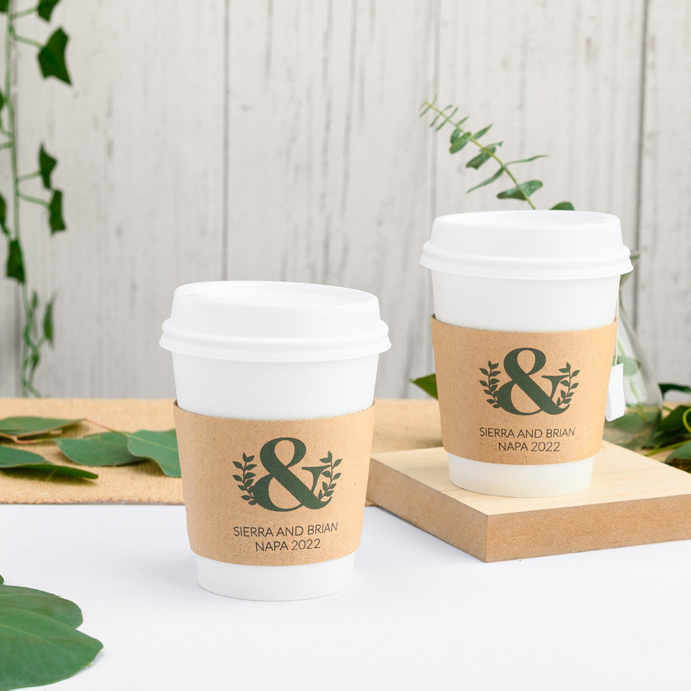 Personalized Coffee Sleeves for Wedding