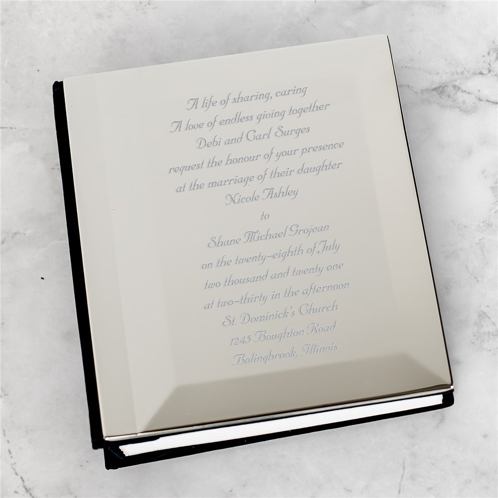 Engraved Silver Wedding Photo Album ME0002