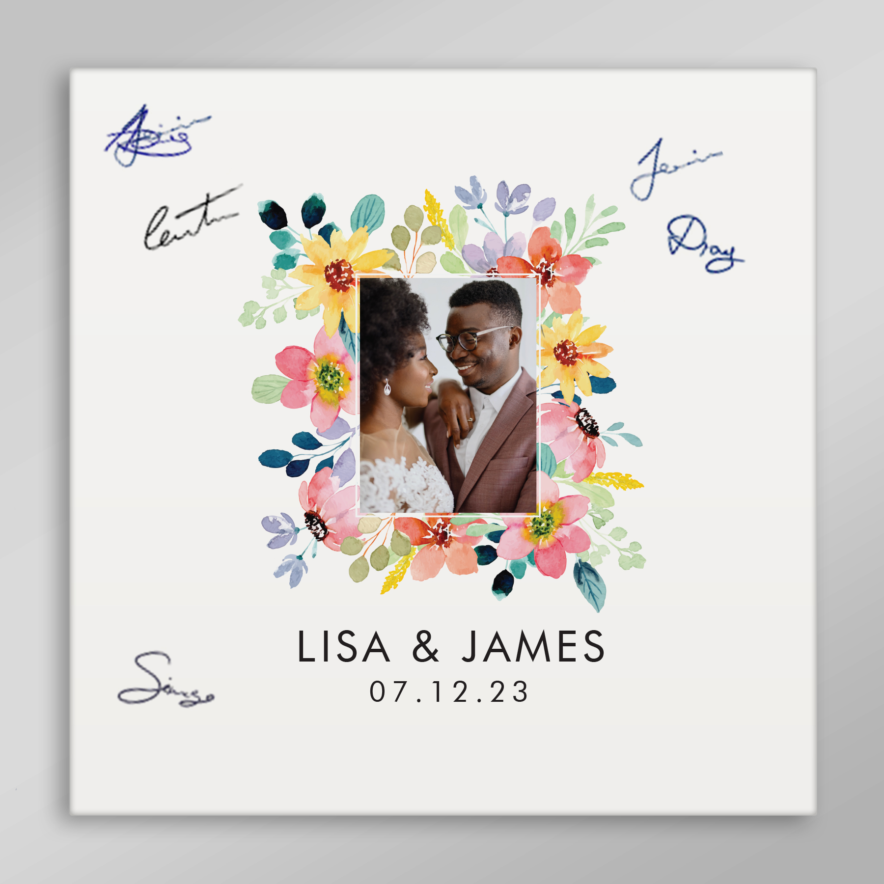 Floral Photo Wedding Canvas 91xxx4FL