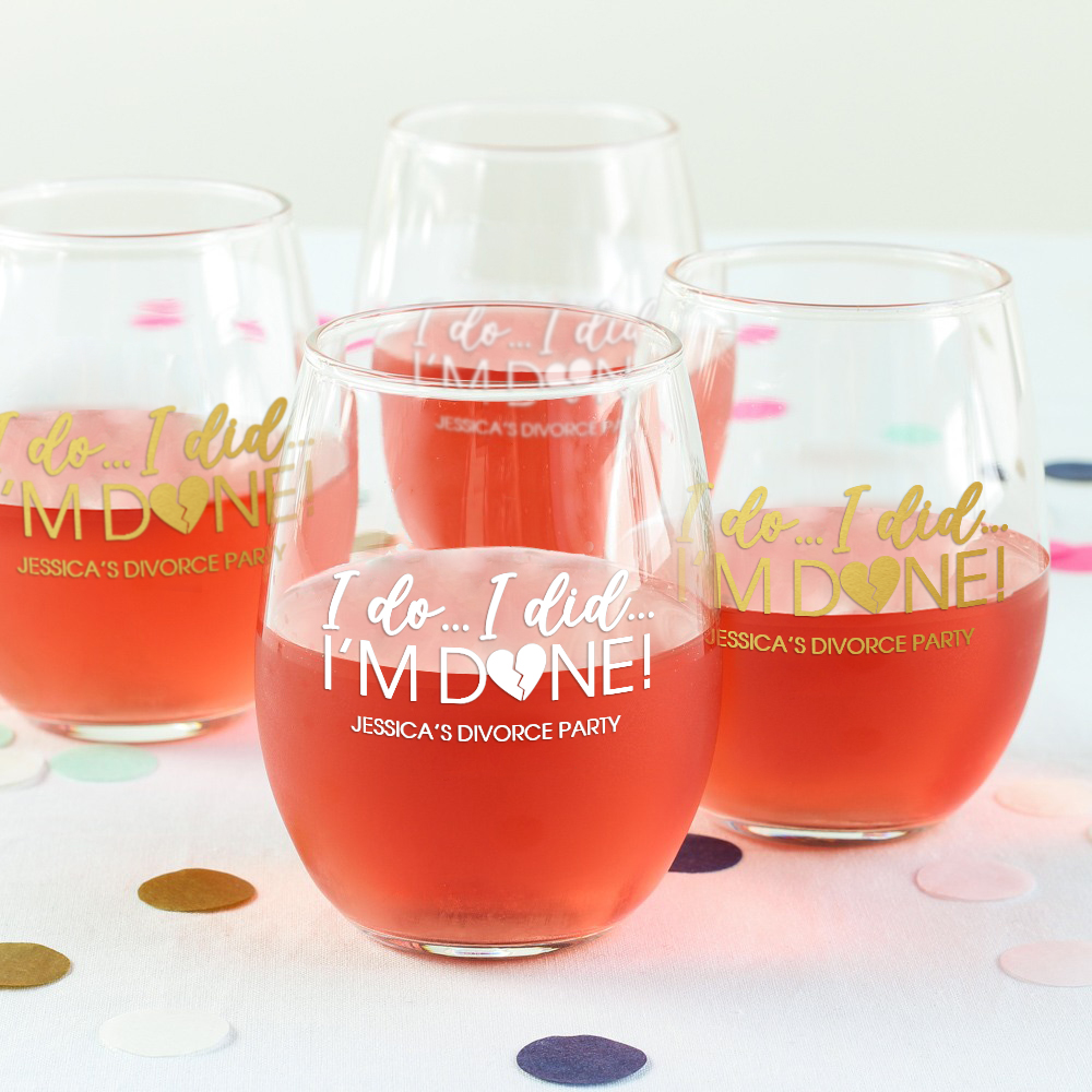 Buy Wedding Wine Tumbler Personalized , Wedding Wine Glass 16 Oz. Stemless  Tumbler, Wedding Gift Ideas - Center Gifts