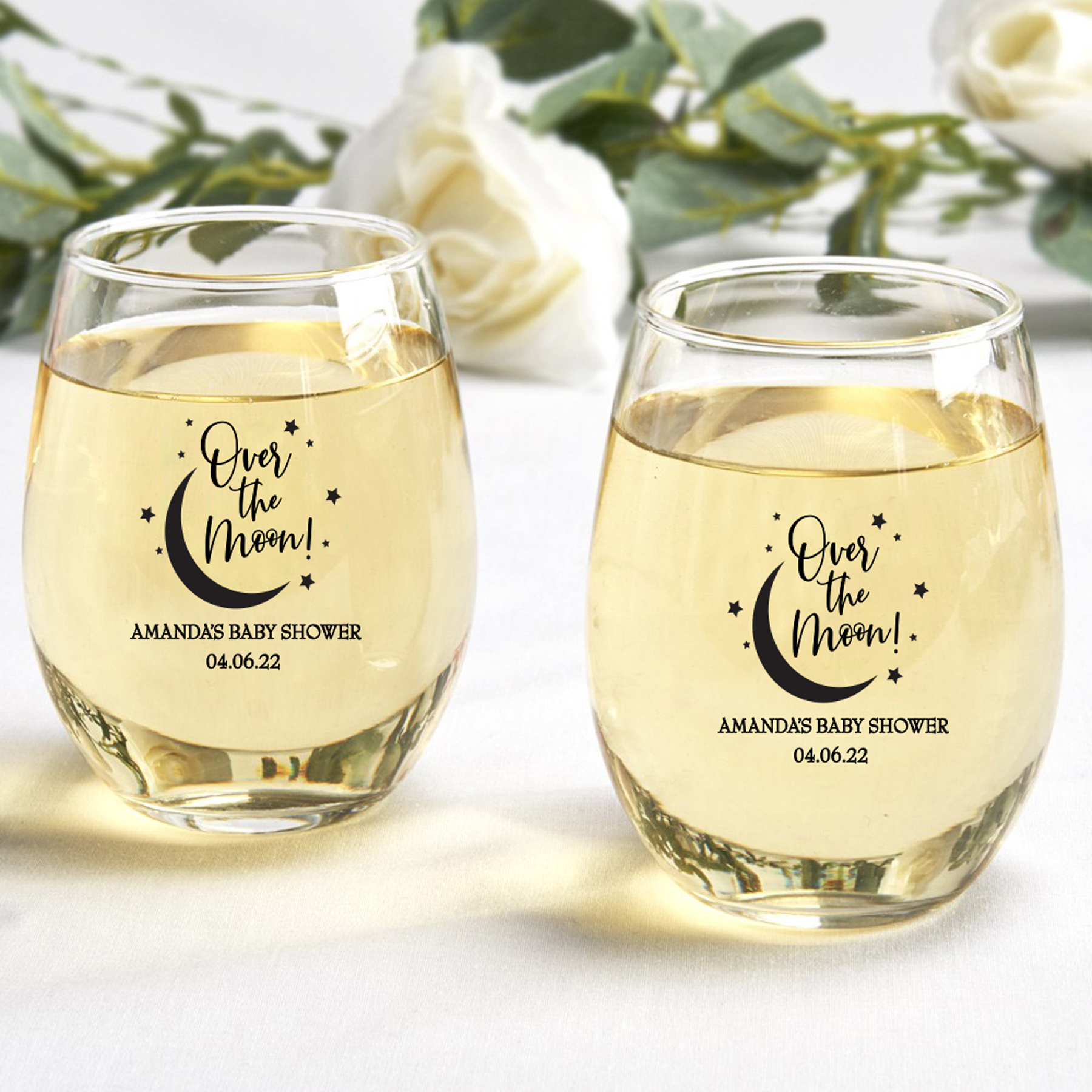 Set of 24 Favors DM16-ZC I Do Take Two Second Wedding Personalized Custom Stemless Glass Wine Wedding Favors