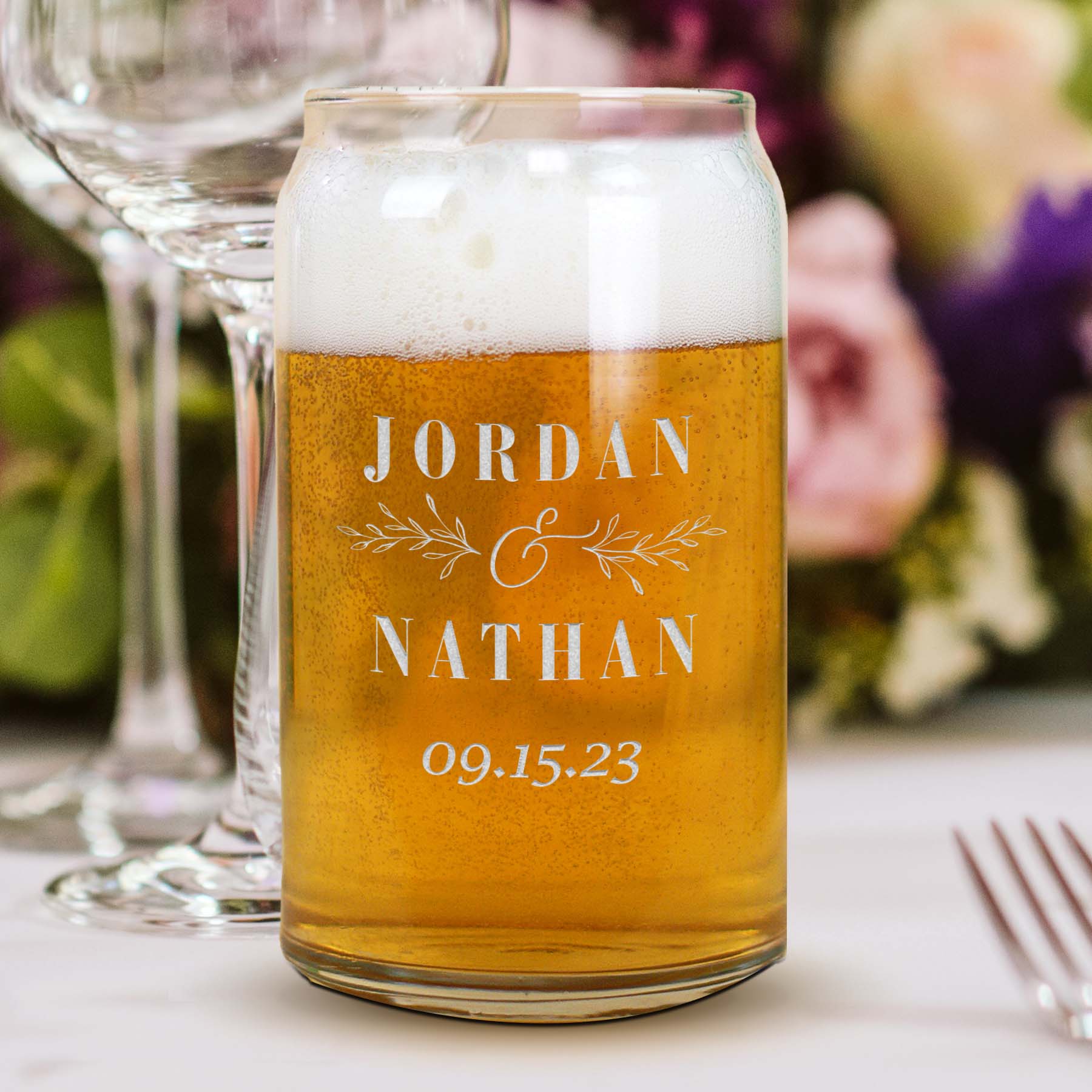 Personalized Beer Cans Glasses