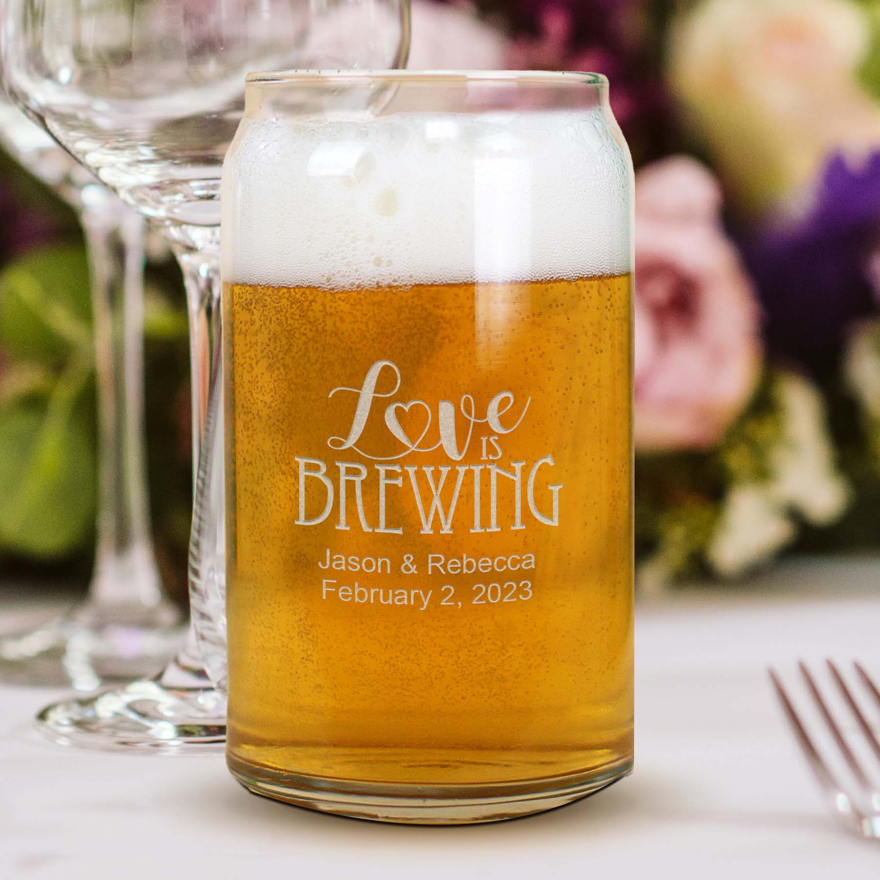 Personalized Beer Can Glasses