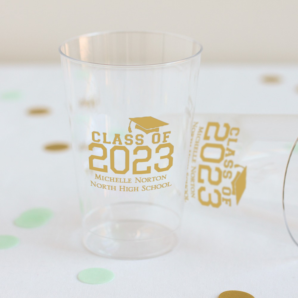 Graduation Party Cups Personalized Plastic Cups Class of 2023