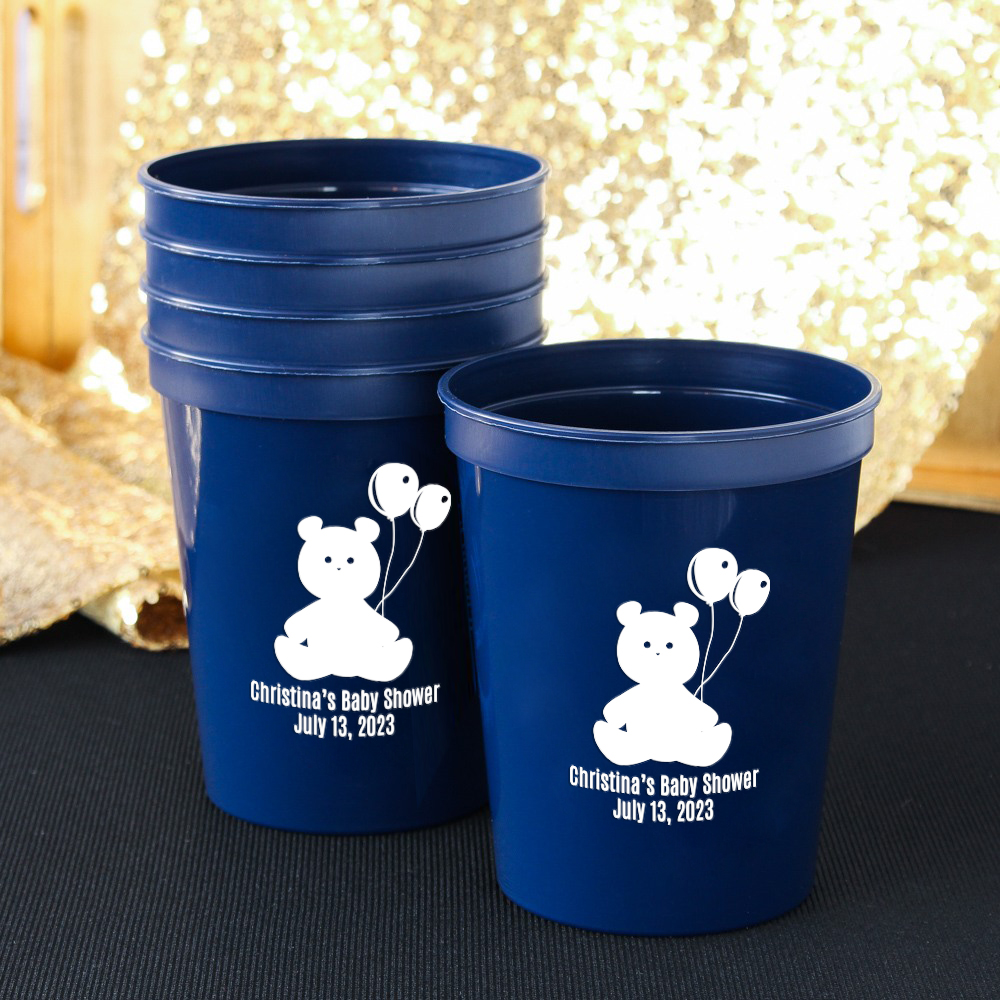 Personalized Baby Shower Stadium Cups - GB Design House