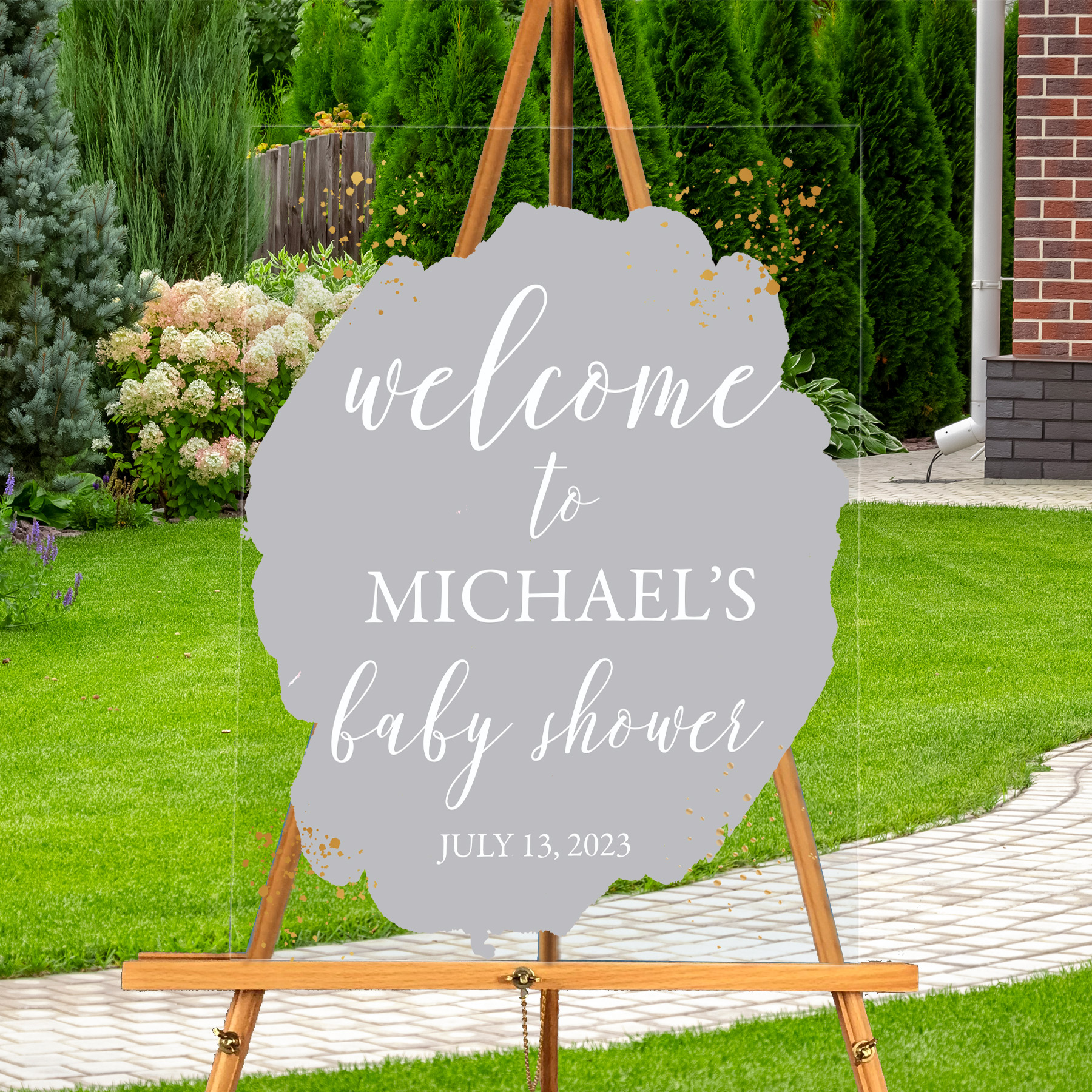 Baby Shower Acrylic Welcome Sign