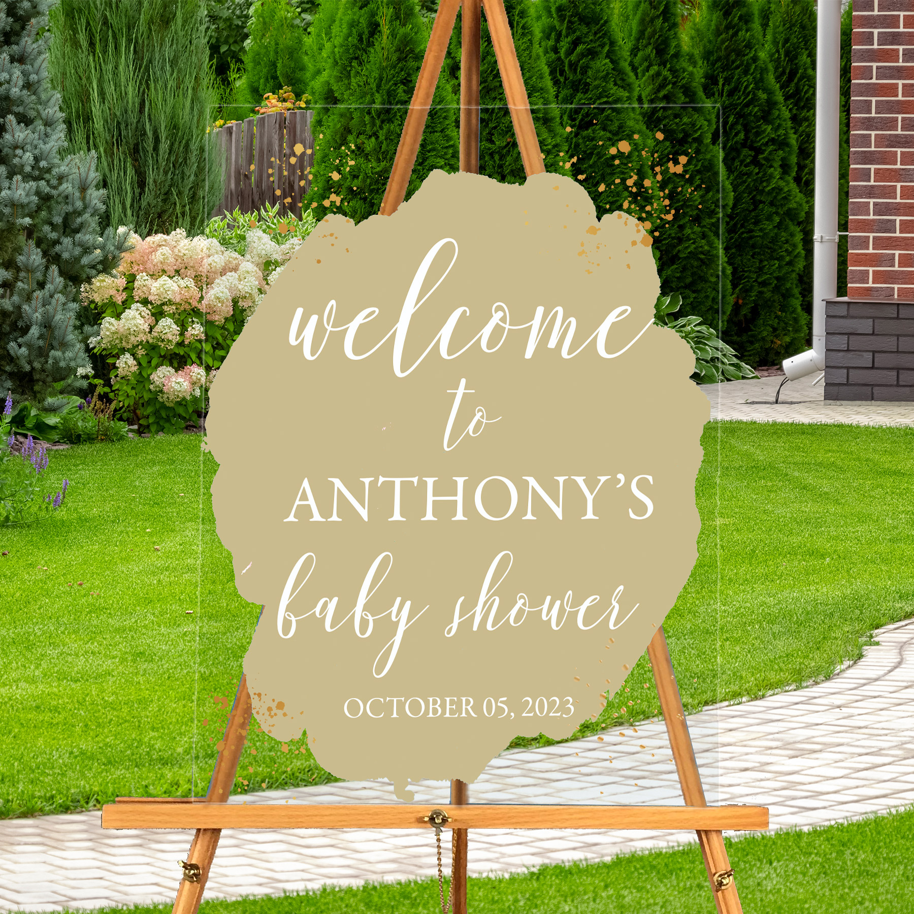 Personalized Baby Shower Acrylic Welcome Sign