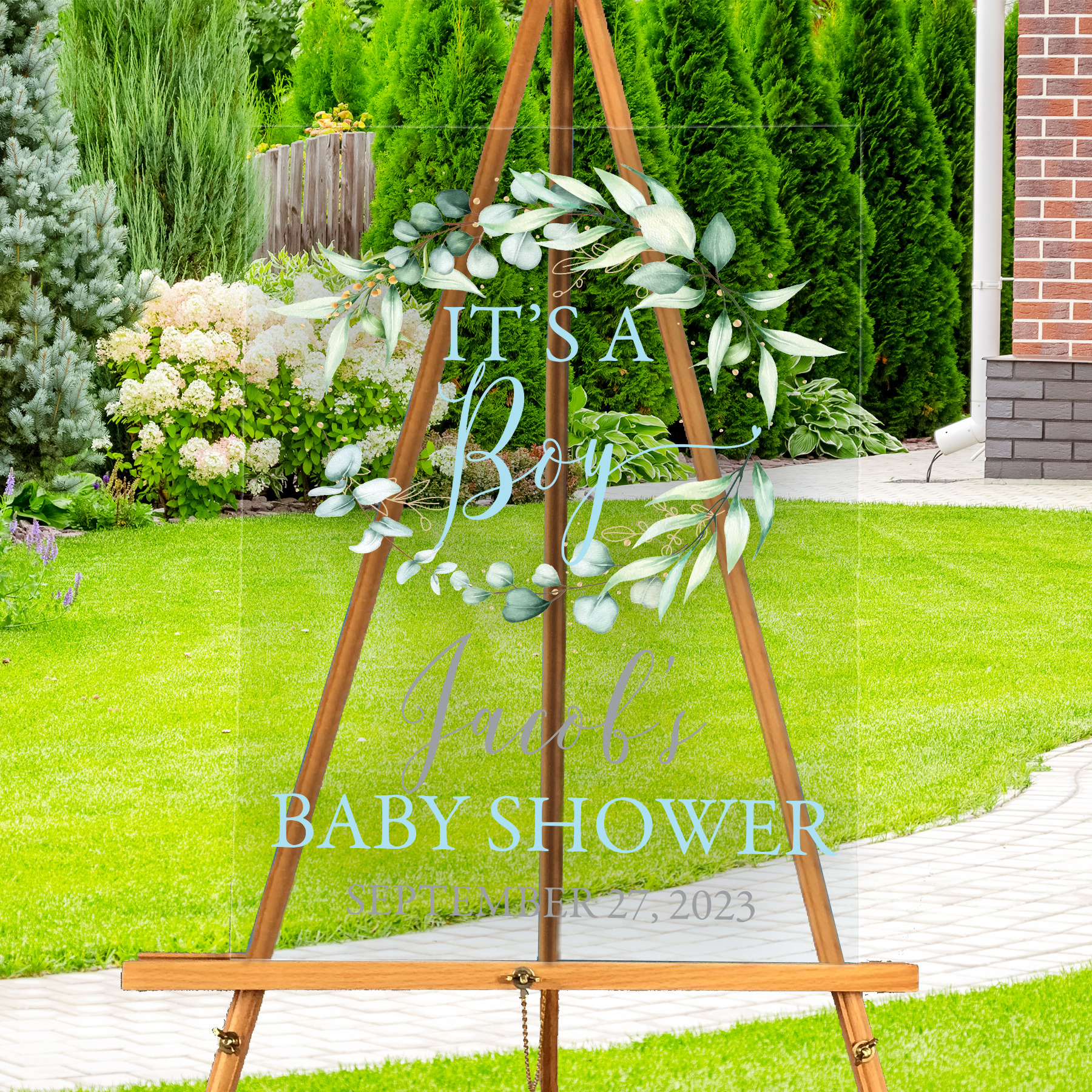 Custom Acrylic Baby Shower Welcome Sign