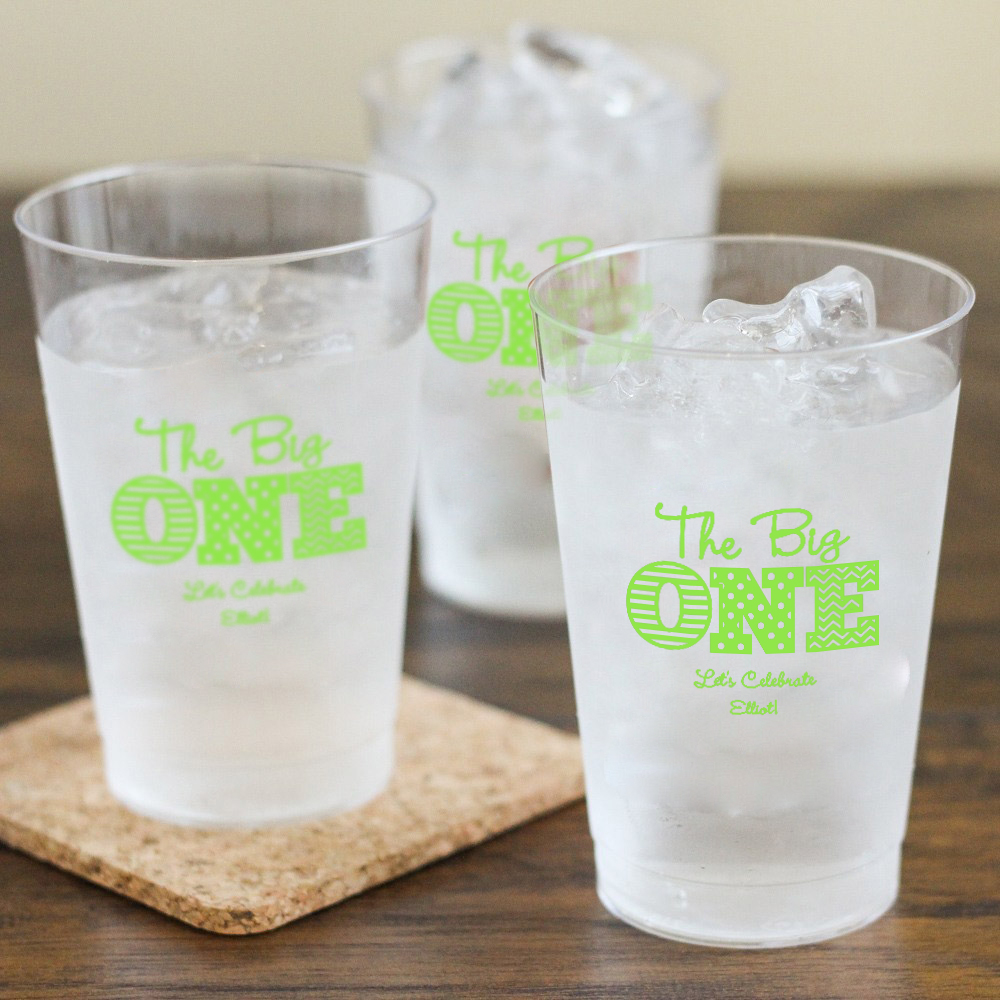 Personalized Clear Plastic Cups for Weddings