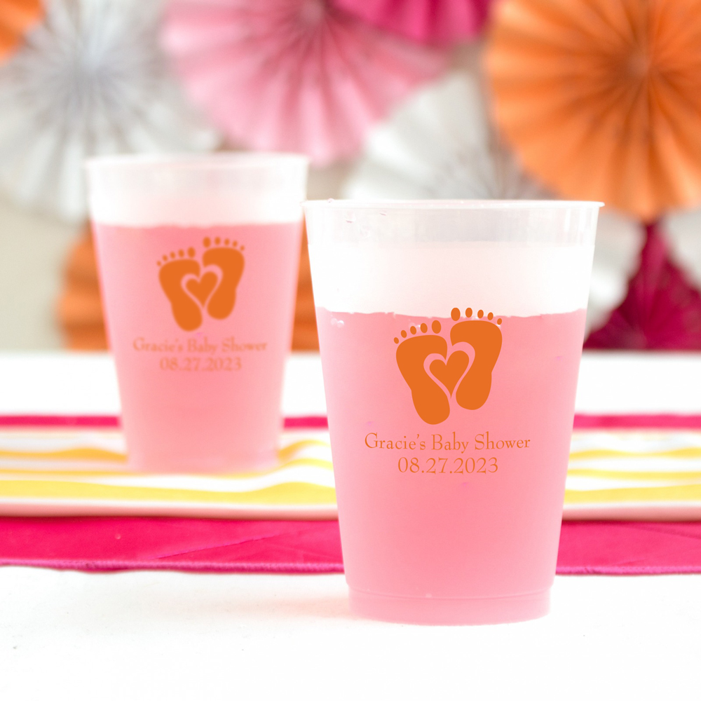 Personalized Frosted Christmas Cocktail Party Cups