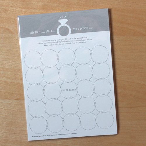 Wedding Ring Bingo Game, Gift Bingo, Bridal Shower Bingo
