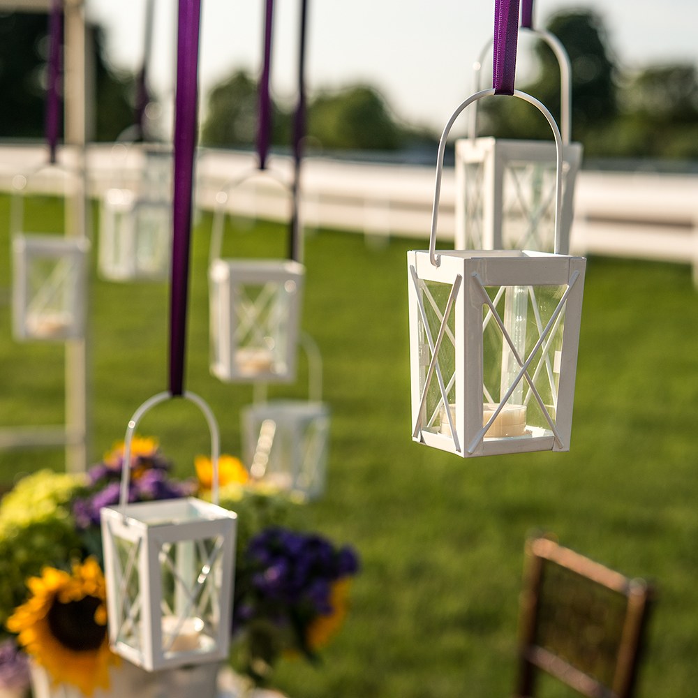 Mini White Hanging Lantern Tea Light Holders - Beaucoup Wedding Favors, Gifts, Supplies & More