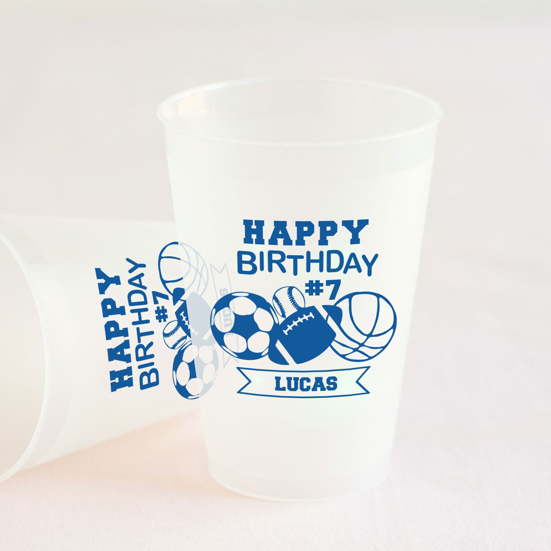 Personalized Frosted Plastic Cups